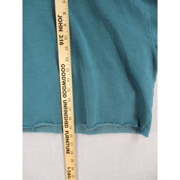 New York City Teal Blue Crop Sweatshirt - Picture 5 of 6